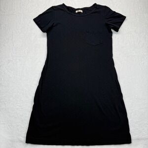 American Giant T-Shirt‎ Dress Pocket Front Casual Comfy Black Size S